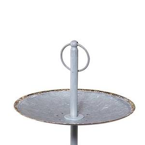 Soporte Rústico de 2 Niveles para Pasteles, de Metal Galvanizado, Redondo, con Asa, para Exhibición de Postres, Decoración Estilo Granja para Cocina - Product Image 6