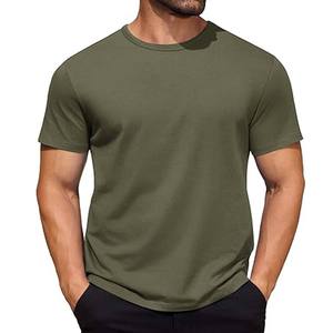 Camiseta Nueva de Alta Calidad para Hombre, Estilo Casual Hipster Hip Hop, Cuello Redondo, 62% Poliéster, 32% Algodón, 6% Elastano, Tela Personalizada - Product Image 3