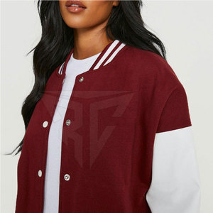 Veste Letterman sur mesure pour femme, col montant, design tricoté imperméable de haute qualité, pour l'automne et l'hiver, séchage rapide, respirante - Product Image 5