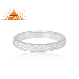 Nuevo diseño de patrón, anillo de banda de Plata de Ley 925 para mujer, joyería personalizada para mujer, regalo para ella - Product Image 3
