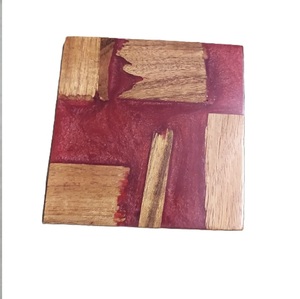 Tabla de herramientas de madera de resina para hacer tabla de cortar de resina de madera forma cuadrada Color rosa con alta calidad para el hogar y el Hotel usado - Product Image 2
