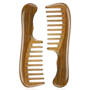 หวีไม้สะเดาแท้ทำมือขายดี กันน้ำ รูปทรงสี่เหลี่ยมผืนผ้า ทนทาน ใช้งานได้ยาวนาน สไตล์วินเทจ ปกป้องเส้นผม สำหรับใช้ในบ้านทุกวัน - Product Image 1