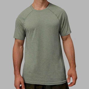 Camiseta de gran tamaño de manga corta en blanco con logotipo personalizado para hombre, para correr y Fitness Camiseta ajustada, camiseta transpirable para gimnasio, cuello redondo - Product Image 4