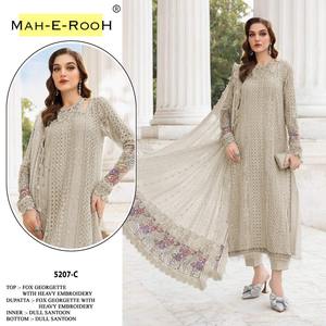 Costume pakistanais de créateur en faux georgette avec broderie, tenue de soirée, costume pakistanais à prix abordable - Product Image 6