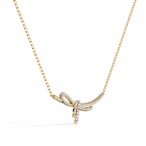 Collier en or 18 carats avec diamant cultivé en laboratoire, colliers en diamant pour femmes - Product Image 1