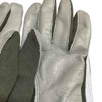 Gants de pilote à manchette courte pour hommes de qualité supérieure Gants en cuir de style tactique olive