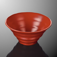 HORECA Bol à ramen Fournitures pour restaurants japonais Bol à nouilles noir et rouge Fabriqué au Japon Plats en mélamine de haute qualité OEM personnalisé