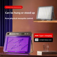 Lampe anti-moustiques solaire UV LED 2 en 1, IP68, 1800mAh, rechargeable par USB, piège à insectes photocatalytique, lumière d'urgence, pour l'intérieur et l'extérieur