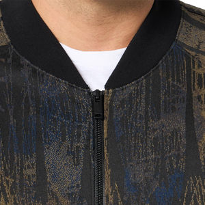 Chaquetas bomber de satén personalizadas con cuello de arena para hombre con dos bolsillos laterales, chaquetas de satén de algodón y poliéster de la mejor calidad para hombre a la venta - Product Image 3