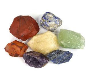 ชุดหินคริสตัลบำบัดจักระ7ชิ้นชุดหินอัญมณีบำบัดหยาบสำหรับการทำสมาธิโยคะ - Product Image 5