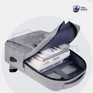 Sac pour ordinateur portable unisexe de couleur grise, multi-poches, imperméable, de haute qualité, léger, prix raisonnable, confortable, respirant - Product Image 2