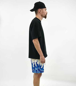 Pantalones cortos de verano informales de diseñador para hombre, 100% algodón, transpirable, malla de doble capa, estilo único, estampado completo, stock limitado - Product Image 4