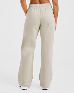 High Demand Light Grey <b>Women's</b> Straight Leg <b>Joggers</b> Terry <b>Fleece</b> Soft Touch Fabric <b>Women's</b> Sweatpants <b>Women</b> Pants & Trouser - Product Image 2