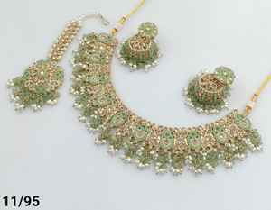 Indian Traditional and <b>Fashionable</b> Gold Plated and Long Mala With Earring and Maagtika Combo <b>Necklace</b> Set for Women - Product Image 3