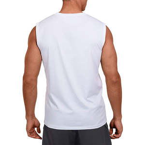 Personnalisé de haute qualité été sans manches respirant gym course hommes vêtements de fitness gym débardeur gilets 100% coton hommes débardeurs - Product Image 4