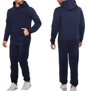 Conjuntos de ropa deportiva informal para hombre Sudadera con capucha y pantalones de color sólido Jersey ecológico + Traje de pantalones para mujer - Product Image 4