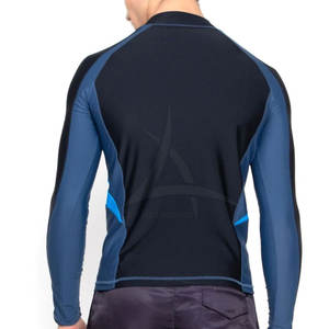 Chemises de compression pour hommes à manches longues, séchage rapide, respirantes, protection UV, motif uni, coupe régulière, écologiques - Product Image 3