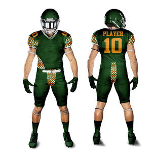 Uniformes de Fútbol Americano Personalizados al por Mayor para Adultos, de Alta Calidad, Transpirables, Tallas Grandes, Conjuntos de Manga Corta, Ropa de Equipo, 100% Poliéster - Product Image 5