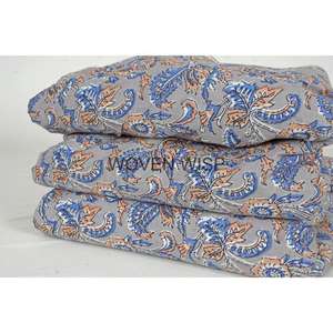 Très Unique beau tissu imprimé main bloc indien imprimé tissus en gros 100% coton femmes tissu pur coton - Product Image 4