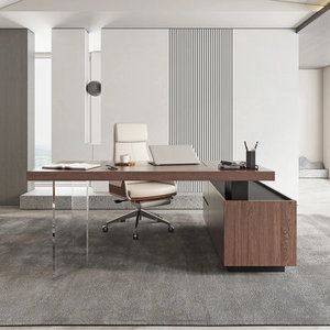 Bureau d'ordinateur exécutif en forme de L Sherria de 70,9 po en bois d'ingénierie pour la maison ou le bureau - Product Image 4