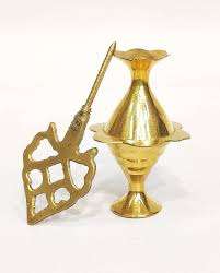 Porte-Surma Classique en Laiton Pur, Cadeau Islamique, Eyeliner Arabe, Organisateur de Maquillage Décoratif, Rangement de Poudre de Surma - Product Image 2