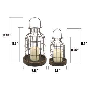 Elegant Design Metal <b>Lantern</b> <b>Set</b> of Two Tabletop Wholesale Home decorative Hotel Restaurant wedding office made india - Product Image 4