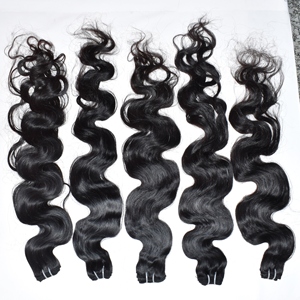 Wholesale 100% Virgin Indian Temple Bodywave Remy Hair <b>Extensions</b> <b>Cheap</b> Natural Color Loose Wave Machine Double Weft 100g - Product Image 6