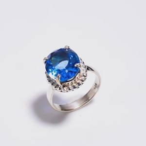 Bague en Tanzanite faite à la main, pierre précieuse ovale, argent sterling, pierre de naissance de décembre, bijoux élégants, cadeau pour femmes - Product Image 5