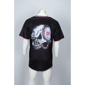 ชุดกีฬาผ้าโพลีเอสเตอร์สำหรับผู้ชายเสื้อเบสบอล100% ตามสั่ง - Product Image 4