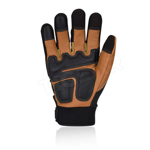Guantes de cuero de cabra súper duraderos con membrana impermeable, personalizados, anticorte, para motosierra, cómodos y de uso general. - Product Image 6