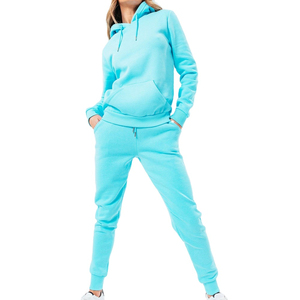 Chándal con capucha de gran tamaño de moda para mujer, ropa deportiva elegante para gimnasio, logotipo de combinación de colores, fábrica de ejercicio de invierno al por mayor - Product Image 5