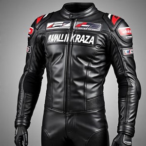 Traje de cuero de motocicleta Malik Raza superventas | Equipo de carreras de cuero de vaca de alta calidad - Product Image 1