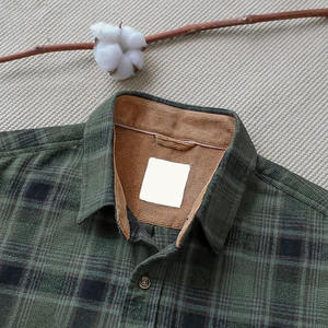 Chemises en flanelle de luxe en promotion, décontractées, unisexes, nouvelle mode, en polyester tricoté, taille personnalisée, grandes tailles, respirantes, unies - Product Image 5