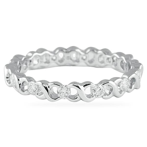 Anillo de Eternidad con Diamantes Redondos Trenzados de 0.45 Quilates, Colección de Anillos de Diamantes Elegantes - Product Image 1