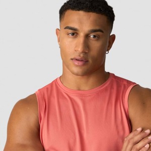 Camiseta sin mangas para hombre para entrenamiento de gimnasia con tela de algodón ligero Stringer Fit Chaleco de Culturismo - Product Image 5