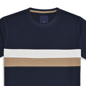 Camiseta de hombre de punto de algodón 100% de alta calidad personalizable, cuello redondo de Color personalizado, informal, transpirable, sólido - Product Image 2