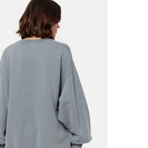 Sudadera Holgada de Invierno para Mujer, Tejida, 100% Algodón, Bordada, Transpirable, Gruesa, de Felpa, con Logotipo Frontal - Product Image 6