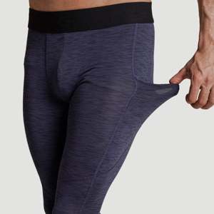 GA Navy <b>Compression</b> Pants for <b>Men</b> Gym Workout <b>Leggings</b> - Product Image 5