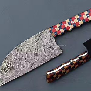 Cuchillo de carnicero de cocina de acero de Damasco de estilo japonés más vendido, hoja VG10 con mango de madera, venta directa de fábrica, cuchillo para picar - Product Image 1