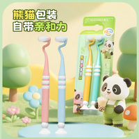Meilleures ventes Walmart : Ensemble de brosses à dents pour tout-petits, jouet en plastique en forme de char de dessin animé, manuel, ultra-doux, sans BPA, pour usage domestique