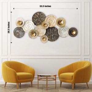 Arte colgante de pared de Metal forjado abstracto Floral, latón Ak, relieve de hierro, para Decoración - Product Image 3