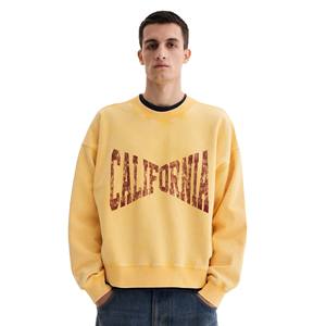 Wholesale Streetwear Oversized Sweatshirt 100% Cotton Fleece Unisex <b>Crewneck</b> Sweatshirts Mens Heavyweight High Quality <b>Crewneck</b> - Product Image 1