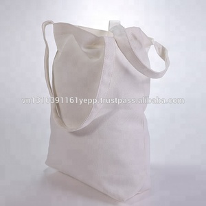 Wholesale Reusable Cotton Tote Shopping <b>Bags</b> with Custom Logo & Screen Pattern <b>Mesh</b> Handle for Gift Packing - Product Image 4