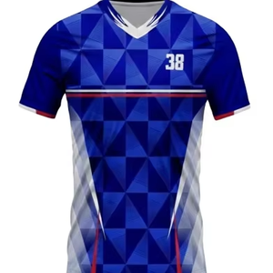 ชุดวอลเลย์บอลแบบแห้งเร็ว พิมพ์ลายแบบซับลิเมชั่น เสื้อกล้าม กางเกงขาสั้น ดีไซน์ล่าสุด ชุดกีฬาฝึกซ้อมชายหาด ชุดแทรคสูท 100% - Product Image 1