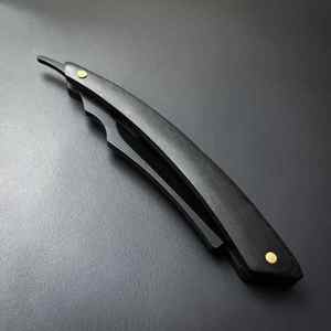 Rasoir fait main personnalisé pour barbier Rasoir à manche droit en bois en acier inoxydable - Product Image 2