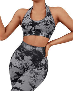 Soutien-gorge de sport extensible et léger de haute qualité imprimé OEM soutien-gorge de sport à séchage rapide Fitness ensembles de yoga personnalisés pour femmes course à pied - Product Image 6