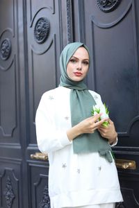 Châle en coton de haute qualité pour femmes, hijab, écharpe islamique traditionnelle pour femmes musulmanes adultes, printemps, anti-transpiration, super léger - Product Image 2