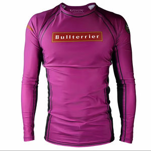 Fabriqué en usine plaine teint hommes Rash Guard Anti-UV UPF50 Compression transfert de chaleur manches complètes personnalisable respirant séchage rapide - Product Image 1