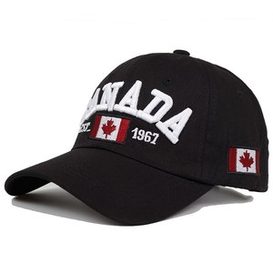 Canada Caps Unisex 2025 Summer Sporty Fashion Dad <b>Hat</b> Snapback Heat-Transfer Printed <b>Black</b> <b>White</b> Cotton Adjustable Common - Product Image 6