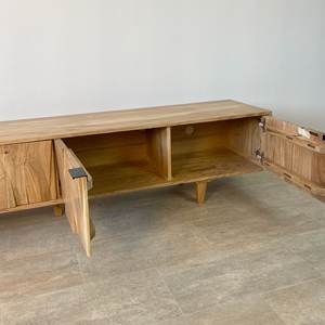 LISBOA acacia wood <b>TV</b> cabinet ethnic morden storage Handcrafted Solid Wood <b>tv</b> entertainment <b>unit</b> cabinet media console - Product Image 3